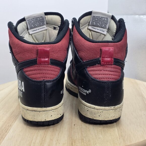 Men’s Size 5 - Nike x Undercover Dunk HI 1985 UBA Red Black White DD9401-600 - Picture 6 of 10